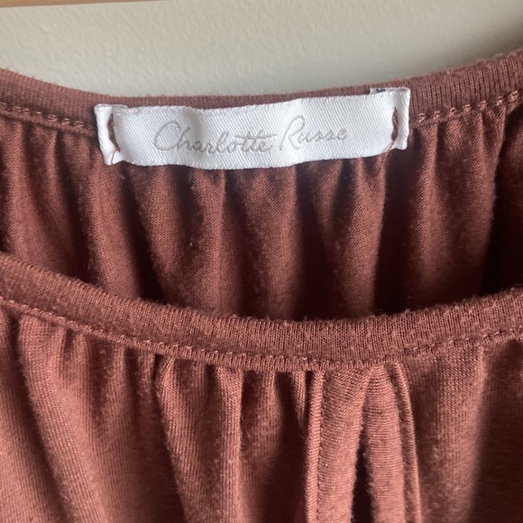 Charlotte Russe brown top small - Picture 4 of 6